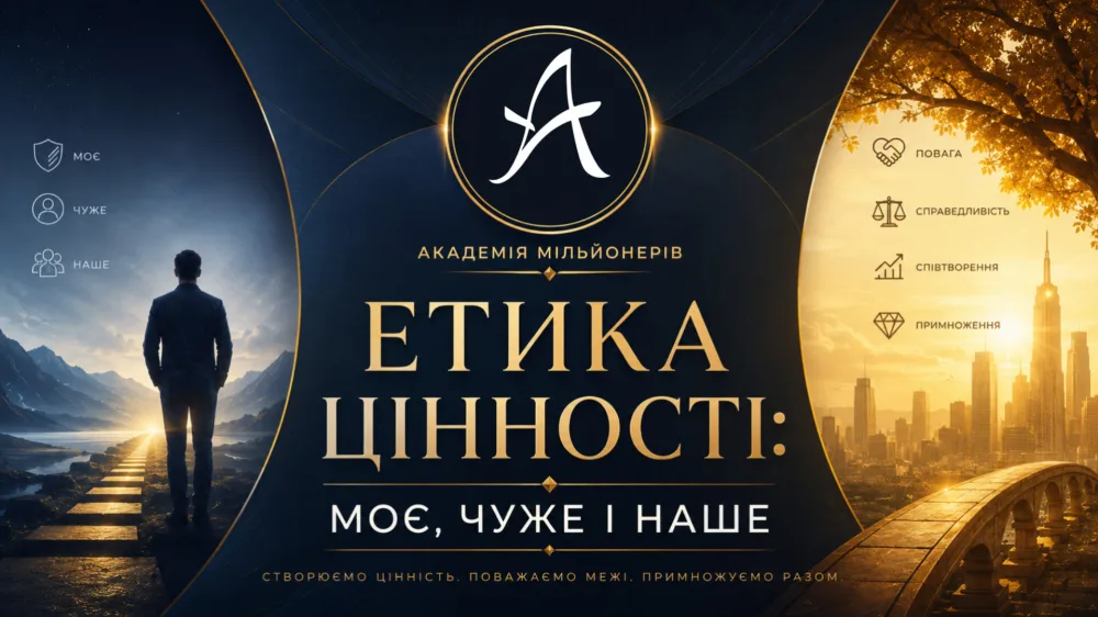 Етика цінності: моє, чуже і наше — Академія Мільйонерів